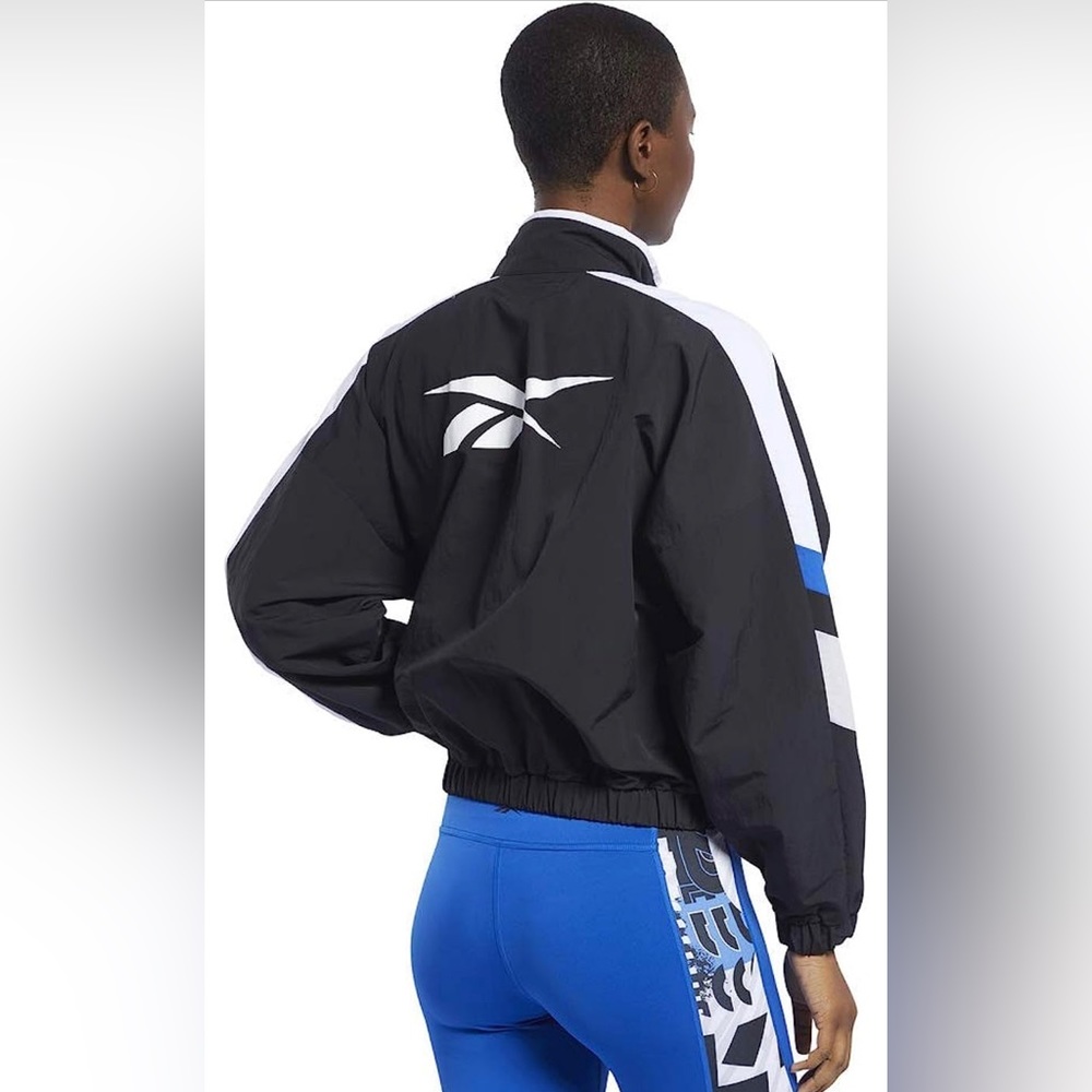 Reebok Woman’s Black Speed wick Training  Woven Jacket Elastic Waist M - Picture 4 of 10